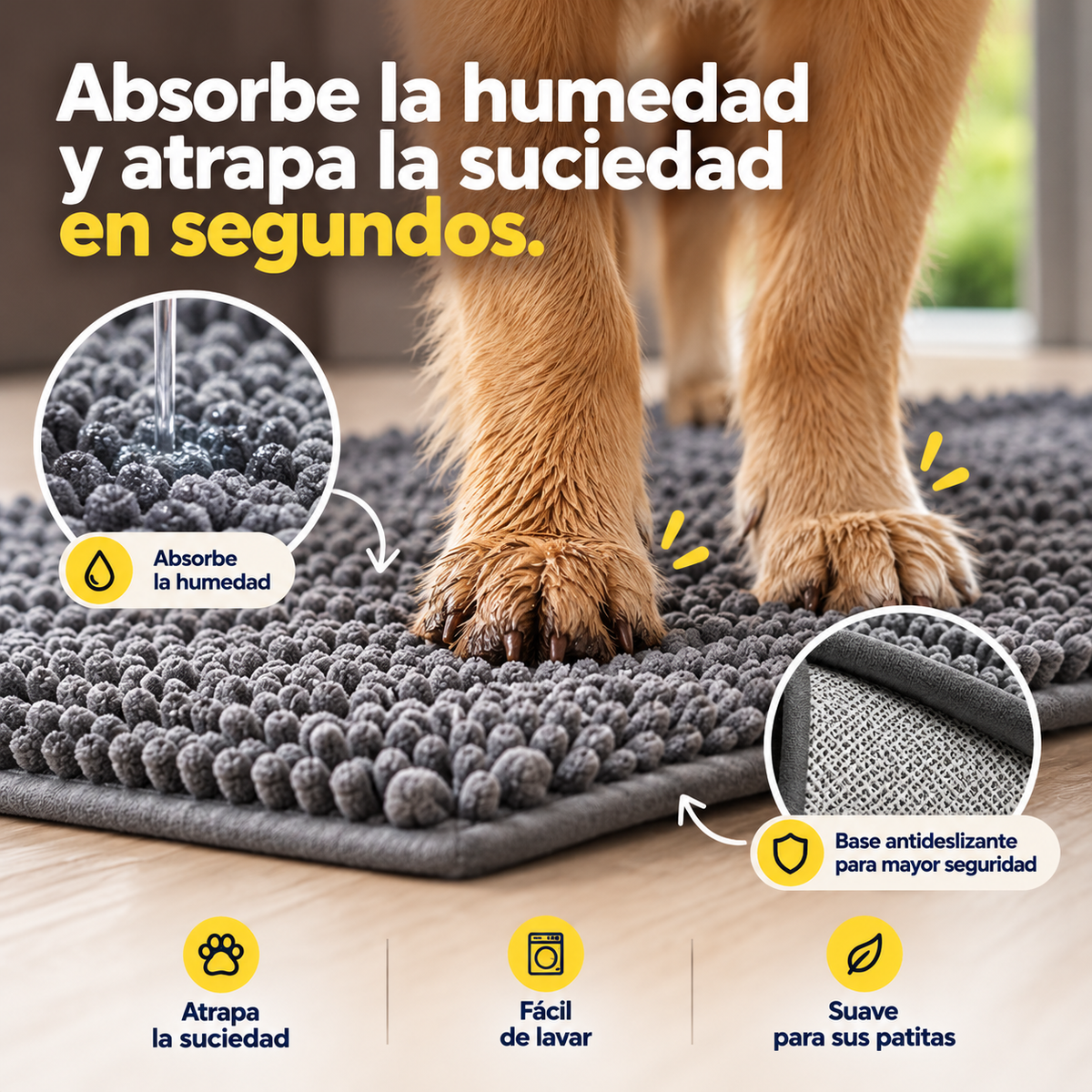 Pata Seca™ | Alfombra Absorbente para Perros