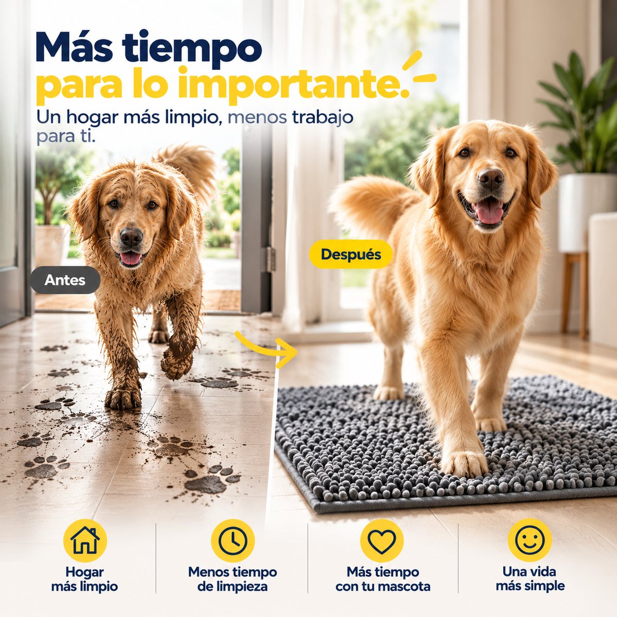 Pata Seca™ | Alfombra Absorbente para Perros